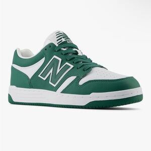 New Balance Forest Green and White Athletic Shoes